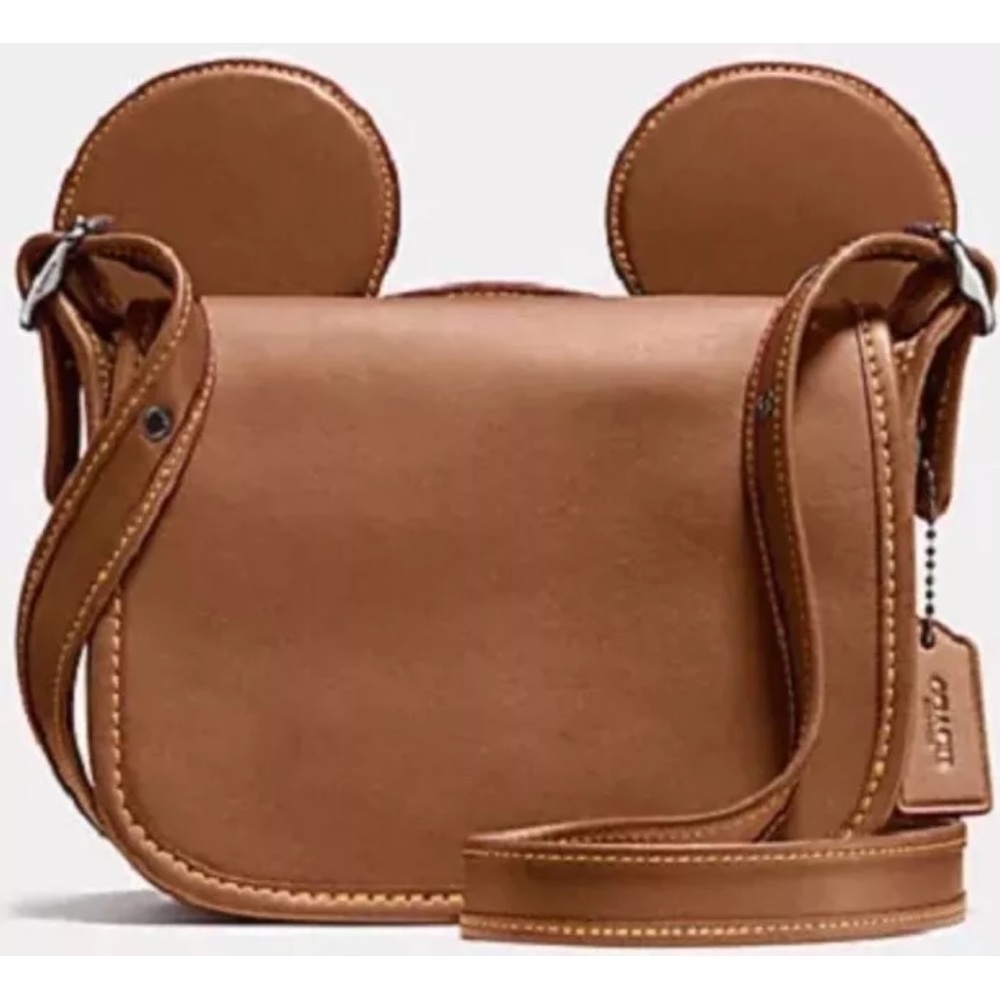 NWT~Coach Mickey Flap crossbody  bag saddle F59369